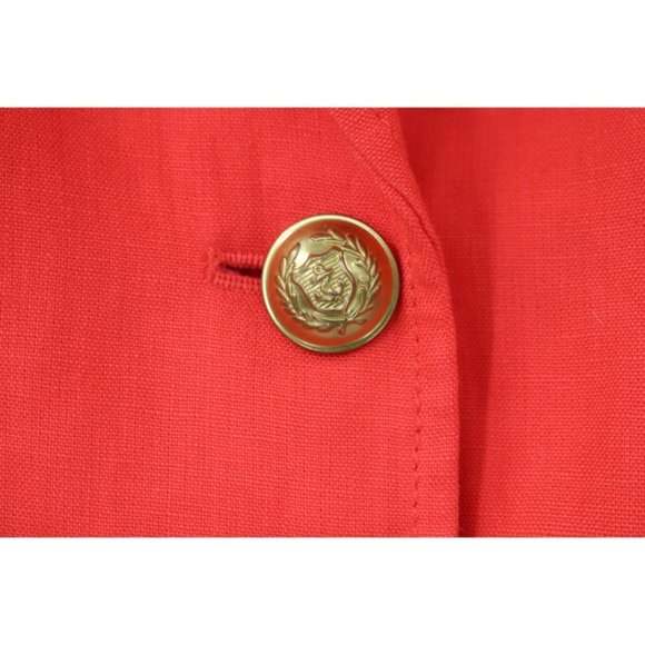 J.CREW blazer Women Size 4 Rhodes Linen Fiery Sunset Gold Buttons jacket - Picture 2 of 15